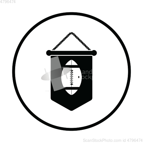 Image of American football pennant icon