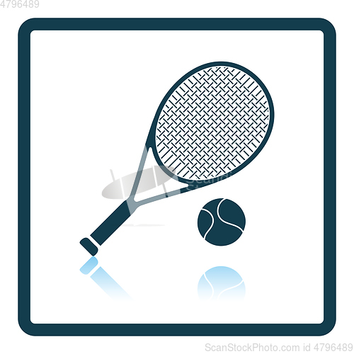 Image of Icon of Tennis rocket and ball 