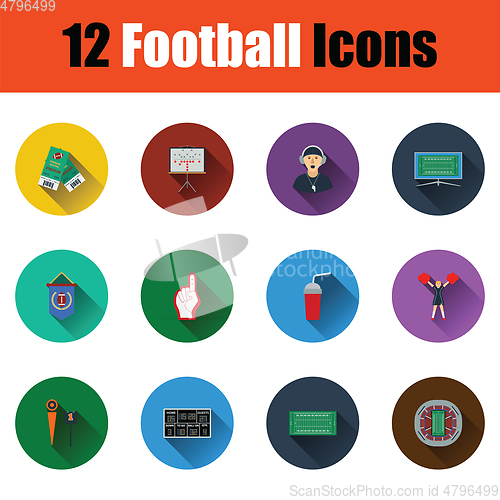 Image of American football icon set