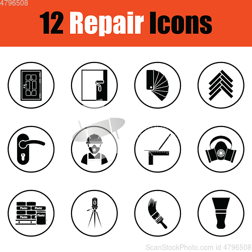 Image of Set of flat repair icons