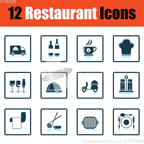 Image of Restaurant icon set