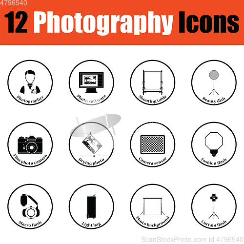 Image of Photography icon set