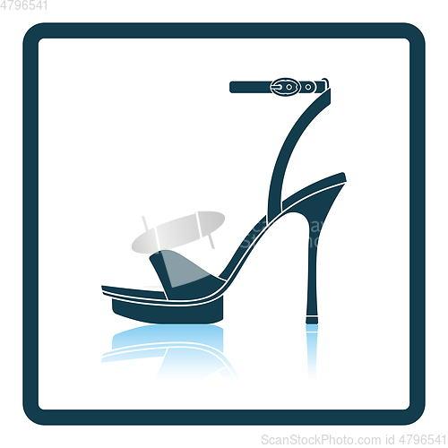 Image of Woman high heel sandal icon