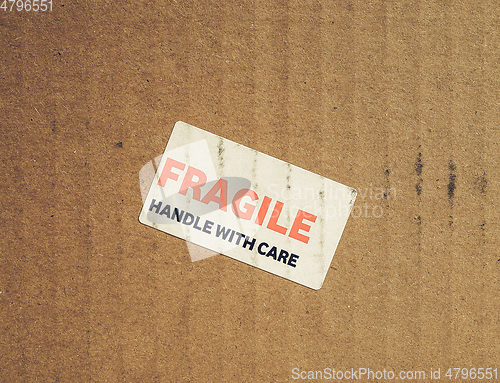 Image of Vintage looking Fragile sign