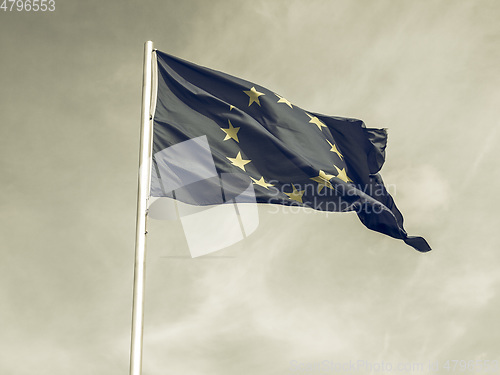 Image of Vintage looking Flag of Europe