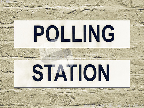 Image of Vintage looking Polling station