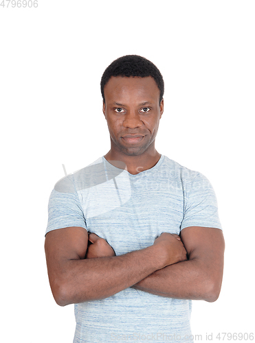 Image of Portrait of serious looking African man 