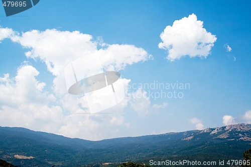 Image of Mountains, the sky, clouds. Ukraine. Southern coast of Crimea.