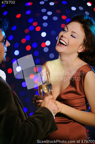 Image of Couple flirting