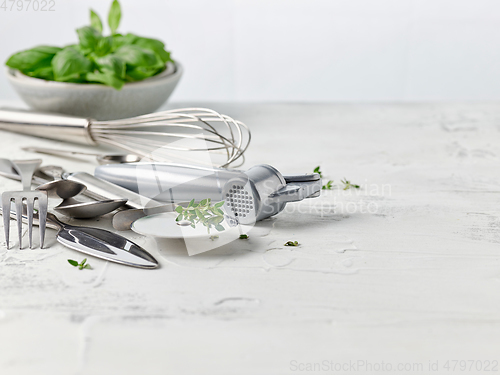 Image of various kitchen utensils