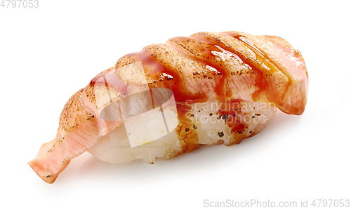 Image of burnt salmon sushi