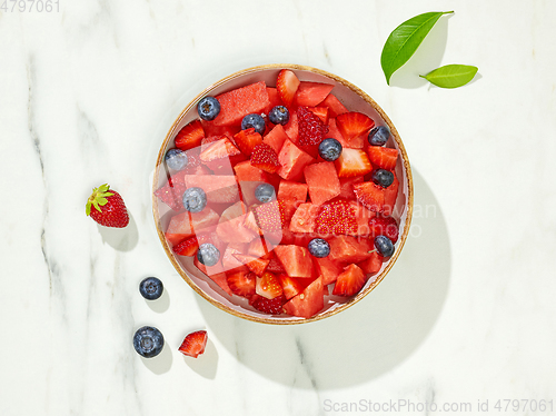 Image of bowl of fresh fruit salad