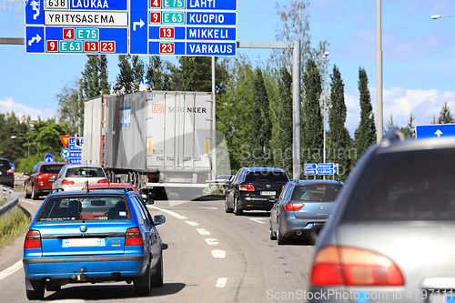 Image of Congested Roundabout Traffic