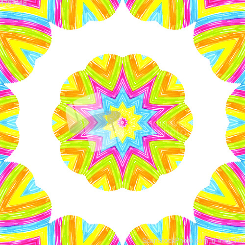 Image of Bright colorful shapes with abstract pattern