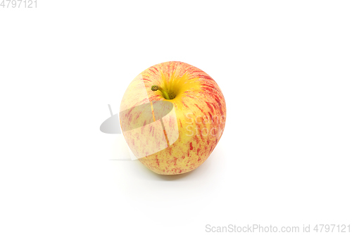 Image of Tasty juicy apple on a white background