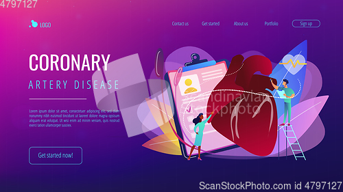 Image of Ischemic heart disease concept landing page.