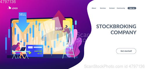 Image of Stock market concept landing page.