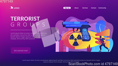 Image of International terrorism concept landing page.