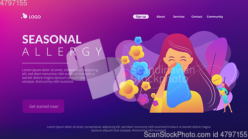 Image of Seasonal allergy concept landing page.