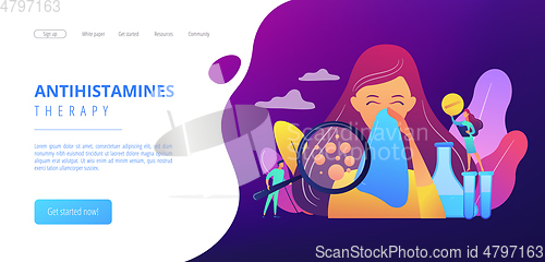 Image of Allergic diseases concept landing page.