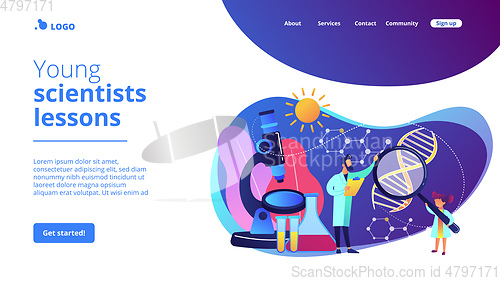 Image of Science camp concept landing page.