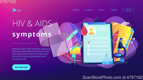 Image of AIDS concept landing page.