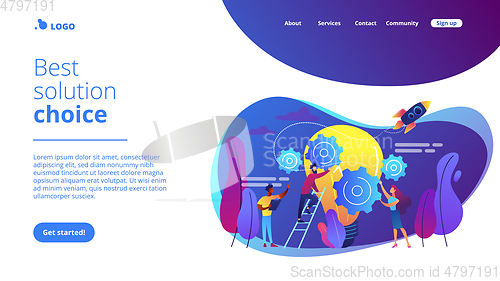 Image of Idea management concept landing page.