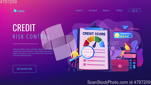 Image of Credit rating concept landing page.