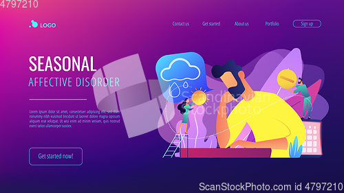 Image of Seasonal affective disorder concept landing page.