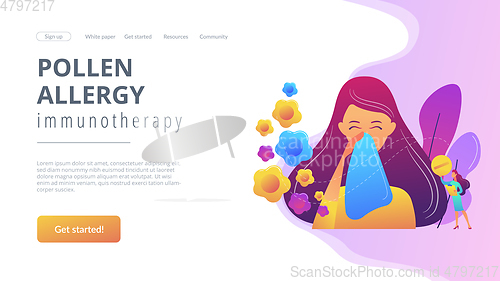 Image of Seasonal allergy concept landing page.