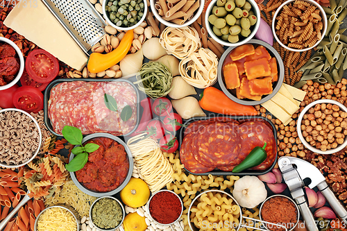 Image of Large Collection of Italian Food Ingredients 