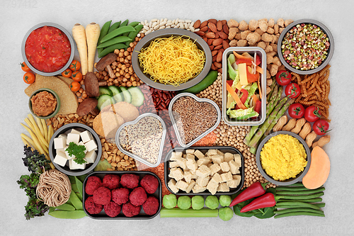 Image of Low Cholesterol Vegan Health Food for a Healthy Heart 
