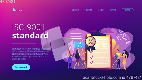 Image of Standard for quality control concept landing page.