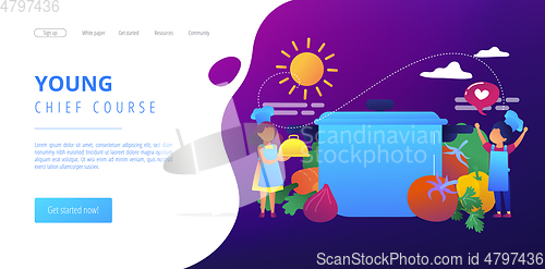 Image of Cooking camp concept landing page.