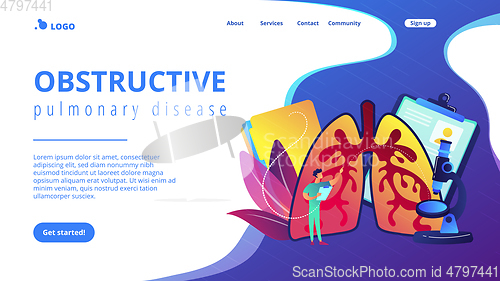 Image of Obstructive pulmonary disease concept landing page.