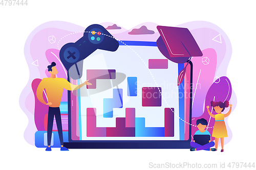 Image of Educational game concept vector illustration