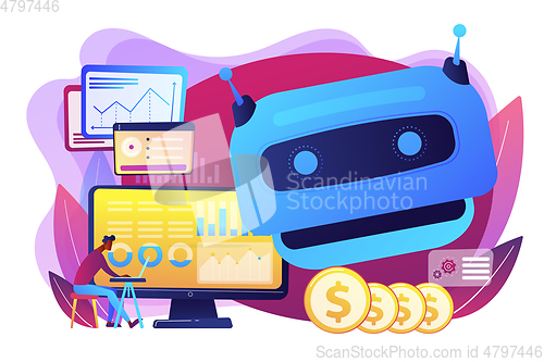 Image of Artificial intelligence in financing concept vector illustration