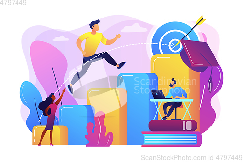 Image of Educational trajectory concept vector illustration