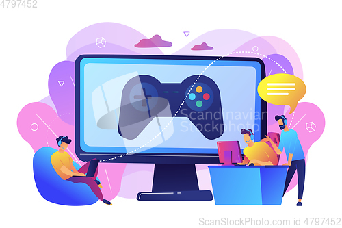 Image of Esports coaching concept vector illustration