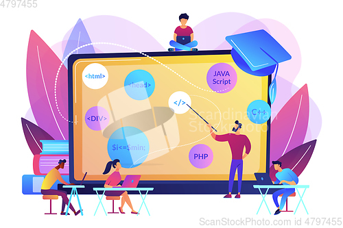 Image of Coding workshop concept vector illustration