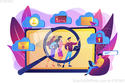 Image of Digital ethics and privacy concept vector illustration