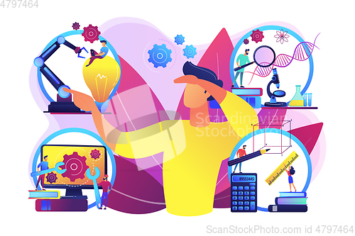 Image of STEM education concept vector illustration