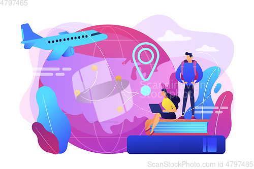 Image of Educational tourism concept vector illustration