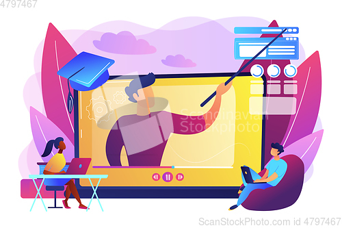 Image of Online workshop concept vector illustration