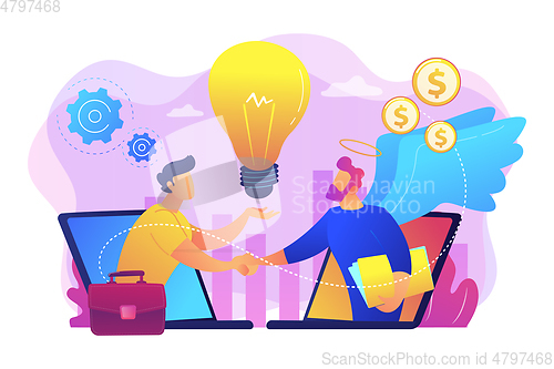 Image of Angel investor concept vector illustration