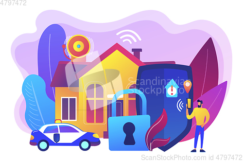 Image of Security systems design concept vector illustration