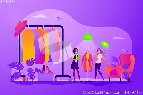 Image of Fashion house concept vector illustration