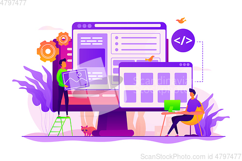 Image of Web development concept vector illustration