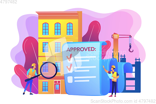 Image of Construction quality control concept vector illustration