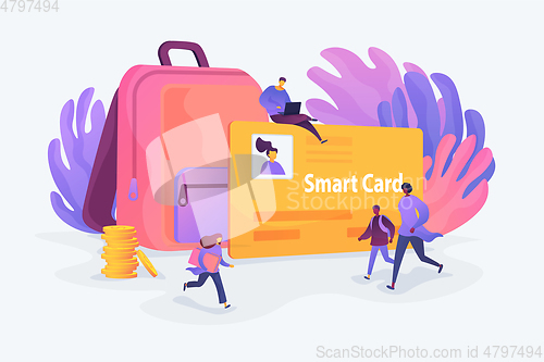 Image of Smartcards for schools concept vector illustration.